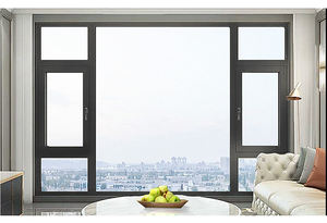 עיצוב מודרני לשבור תרמי חלונות אלומיניום נמוך-e זכוכית כפול זיגוג כפול זגוג כפול לחלונות וילה - Product Image 2