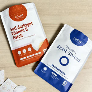 Sachet personnalisé à trois soudures latérales pour masques faciaux, emballage de produits de soin de la peau et patchs - Product Image 2