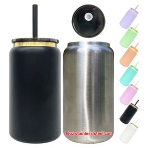 Gold Plated Powder Coated 16Oz Stainless Steel Tumbler Cups With Lids and Straws Laser Engrave for Iced Coffee Pop - Product Image 3