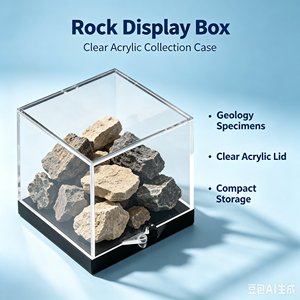 SUNSHING - Contenedor Transparente para Especímenes Minerales, Estuche de Exhibición para Colección de Rocas, Caja de Plástico para Especímenes de Rocas, Soporte Pequeño para Almacenamiento de Fósiles - Product Image 4