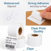 Étiquette adhésive amovible à faible adhérence, forme ronde, pour prix, étiquette de vente au détail, petite entreprise, étiquette pour imprimante jet d'encre