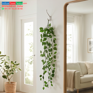 Artificial Hanging Money Plant Creeper Green Leaf Vine Decorative Indoor Outdoor <b>Wall</b> Balcony Garden Home Decor Plant - Product Image 6