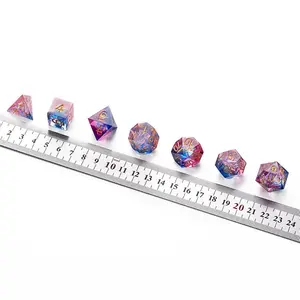 Quick delivery 16mm resin polyhedral crystal D20 dnd dice set for dnd game