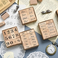 Timbre en bois de bambou de style chinois traditionnel pour scrapbooking de Journal DIY