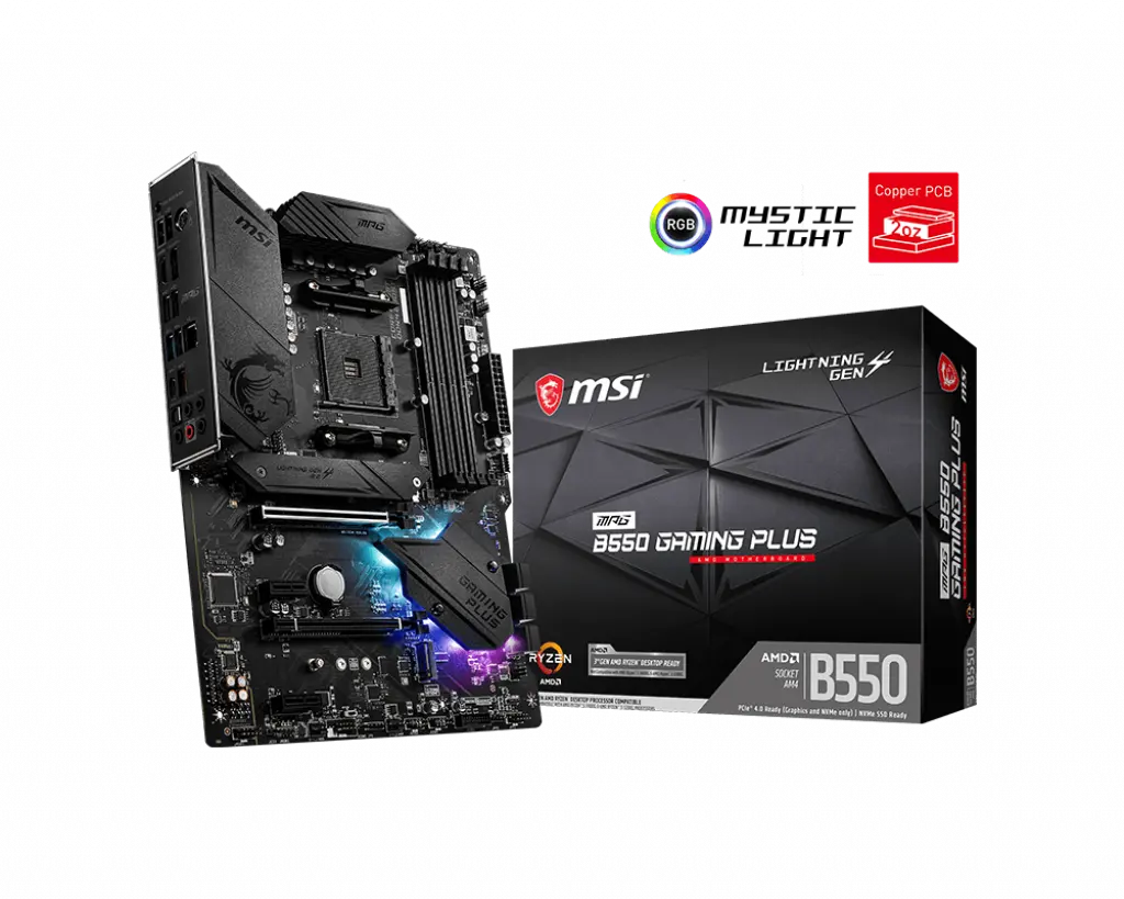 For MSI B550 GAMING PLUS ddr4 atx computer game motherboard support with AMD Ryzen R5 5600X and R7 5800X CPU Combo in Stock