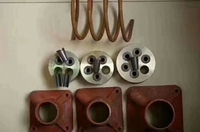 Ensemble de trois cale-ancrages post-tendus pour câble, 12.7 15.2, en acier allié précontraint certifié ASTM, résistance à la traction 260KN