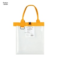 Sac de rangement pour Bible en PVC personnalisé, portable, transparent, imperméable, format A4, pour fournitures scolaires et documents de bureau, avec poignée, sac de projet