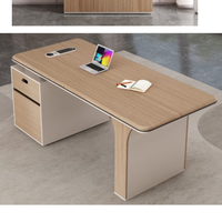Table et chaise de bureau exécutif modernes et durables en bois avec rangement mural pour usage domestique/commercial