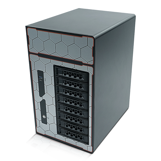 i3 i5 i7 personal 8 bay NAS8 network storage nas server computer C612 eight hard disk slots 128gb ssd NAS cloud storage
