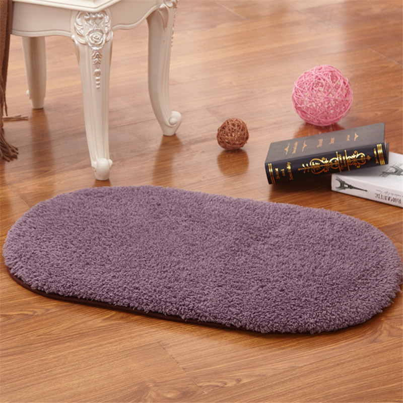 Ovale en cuir d'agneau gris-violet