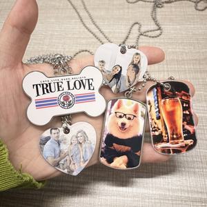 Tag anjing cetakan sublimasi polos potongan khusus grosir mode bentuk tulang logam anjing kucing nama ID Tag hewan peliharaan - Product Image 5