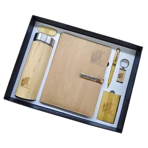 2024 Hot Selling High Quality Custom Personalized Corporate Logo 6 In 1 Wooden Gift Set Diwali Special Gift Set