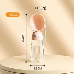 ขวดน้ำพกพาสำหรับสัตว์เลี้ยงขนาดใหญ่ 550 มล. ผลิตจากพลาสติก PC ปลอดสาร BPA ป้องกันการรั่วซึม น้ำหนักเบา ทนความร้อนได้ถึง 100 องศาเซลเซียส - Product Image 3