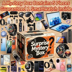 Boîte mystère électronique de grande valeur avec montre connectée garantie, boîte surprise aléatoire, téléphone portable, console de jeu, écouteurs, etc. - Product Image 1