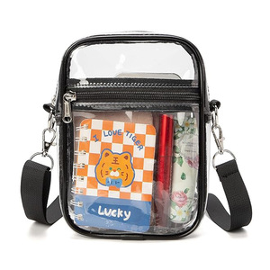 <b>Clear</b> PVC Cosmetic <b>Bag</b> Crossbody Shoulder <b>Bag</b> Outdoor Portable Makeup <b>Bag</b> with Detachable Strap - Product Image 5