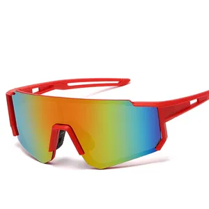 Новые велосипедные очки UV400 HD, уличные солнцезащитные очки с большой оправой, спортивные солнцезащитные очки с мягкой резиновой накладкой для носа
