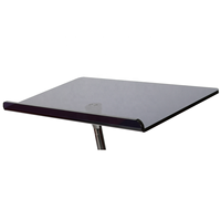 Pupitre incurvé en acrylique noir, pupitre en acrylique détachable, plateforme de pupitre, chaire avec pliure métallique pour l'école, l'église