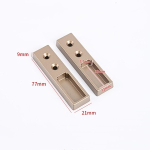 Aluminum Alloy Square Tube Wall Mount Non-Detachable Garment Hanger Base Holder with Flange - Product Image 6