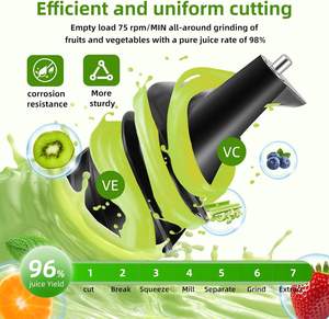 Extractor de jugo prensado en frío clásico al por mayor con boca ancha y función de reversa - Product Image 4