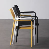 Chaise de jardin moderne, portable, imperméable, en plastique PP, empilable, pour le loisir, la salle à manger, le café