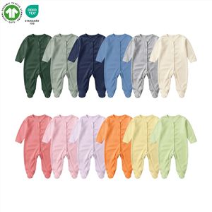 Mono <span class=keywords><strong>de</strong></span> una Pieza para Recién <span class=keywords><strong>Nacido</strong></span>, Unisex, <span class=keywords><strong>de</strong></span> Algodón Peinado, Ecológico, Transpirable, con Botones a Presión, para Uso Diario, <span class=keywords><strong>Ropa</strong></span> <span class=keywords><strong>de</strong></span> Otoño para Bebé - Product Image 1