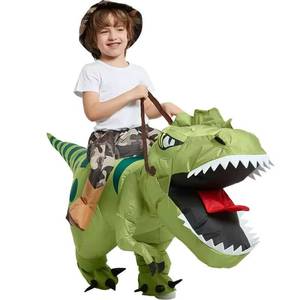 Disfraz Inflable de Dinosaurio T-Rex Verde para Adultos y Niños, para Halloween, Carnaval y Fiestas - Product Image 4