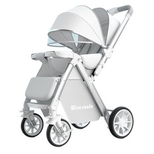Cochecito de bebé bidireccional plegable y ligero, vista alta, puede sentarse o acostarse, cochecito para niños, artefacto para caminar - Product Image 5