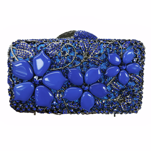 Women Luxury Floral Rhinestones Evening Bag Shinny Crystal Clutch <b>Purse</b> for Christmas Cocktail Prom Party - Product Image 3