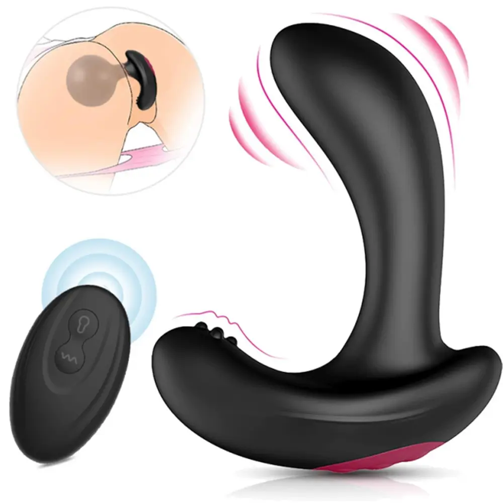 Vibration remote control anal plug inflation electric vestibular anal dilator male and female masturbator adult sex toy