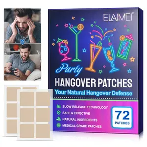 ELAIMEI private label vitamins complex anti drunk patch,hangover relief hangover transdermal vitamin b12 anti hangover patch