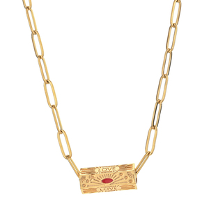 Collana Boho con Clip per Donne, Catena in Acciaio Inossidabile, Ciondolo Occhio Turco Dorato, Gioielli Estetici Portafortuna - Product Image 6