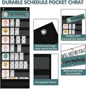 Organizador de Horarios Escolares Plegable de Doble Cara para Aula, Oficina, Profesor y Estudiante, Material Escolar - Product Image 3