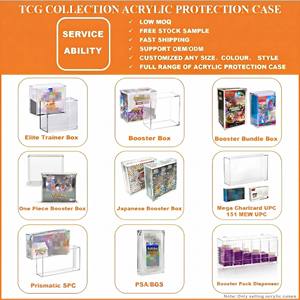 Boîte de présentation en acrylique transparent avec couvercle magnétique, résistante aux UV, anti-poussière, rotative et détachable pour échantillons TCG - Product Image 4