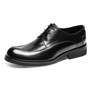 Chaussures en cuir à bout épais pour hommes - Nouveau style britannique, chaussures habillées formelles, en cuir véritable, design respirant - Product Image 2