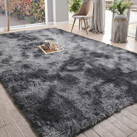 Tapis shaggy antidérapant fabriqué à la machine, très populaire, moelleux et duveteux pour salon, tapis de laine et ensembles de tapis