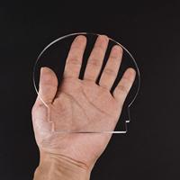 Panneau de verre en plastique carré et rond en plexiglas transparent de 2mm pour panneaux de base à lumière LED projets d'affichage de bricolage