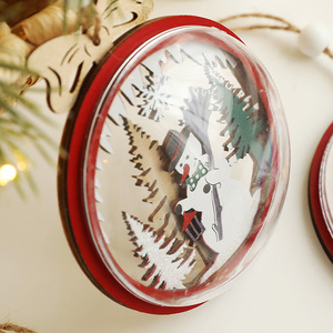 Esferas de Madera Rellenables para Adornos Navideños, Decoración Rústica para Colgar, Mini Árbol de <span class=keywords><strong>Navidad</strong></span> Impermeable - Product Image 5