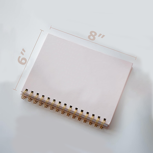 Tùy chỉnh thiết kế logo bán buôn mờ màu hồng Bìa cô gái ủng hộ văn phòng phẩm thiết lập Ins phong cách quà tặng độc đáo xoắn ốc máy tính xách tay - Product Image 2