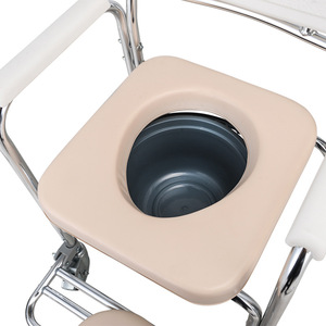 Elderly mobile non-slip folding aluminum alloy toilet chair, new maternity toilet bath folding toilet - Product Image 5