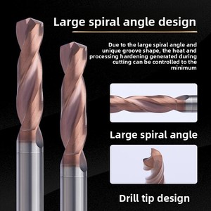 Hiệu suất cao 5D Xoắn khoan bit 2 Sáo rắn <span class=keywords><strong>Carbide</strong></span> khoan bit sâu lỗ khoan chế biến - Product Image 4