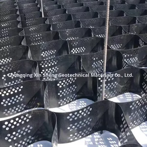 Géomembrane HDPE en nid d'abeille pour l'extérieur pour la stabilisation des berges de rivière Renforcement du sol Consolidation Aménagement paysager Forage - Product Image 3