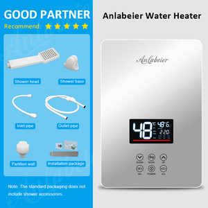 Chauffe-eau sans réservoir 220V, chauffage rapide 3000W-6000W, adapté pour la salle de bain, la douche, la cuisine, électrique - Product Image 3