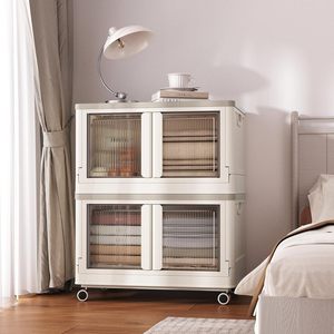 Clear Foldable Multi-Layer Large Organizer <b>Storage</b> Cabinet Household Plastic <b>Storage</b> <b>Boxes</b> Clothing Toys Home Packaging - Product Image 1