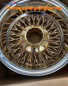 สินค้าขายดี ล้อซี่ลวดโครเมียมสีทองทั้งวง ขนาด 13-14 นิ้ว สำหรับรถคลาสสิก - Product Image 6