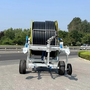 Système d'irrigation agricole à roue motrice mobile, avec lance d'arrosage à grande portée <span class=keywords><strong>en</strong></span> plastique et enrouleur de tuyau, et surveillance à distance - Meilleures ventes - Product Image 4