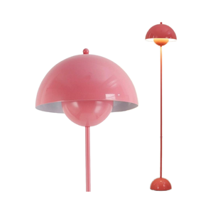 Classic Modern Contemporary E27 Socket Light <strong>Pink</strong> Dome Metal LED Warm White High Brightness Easy Installation <strong>Floor</strong> <strong>Lamp</strong> Elegant - Product Image 1