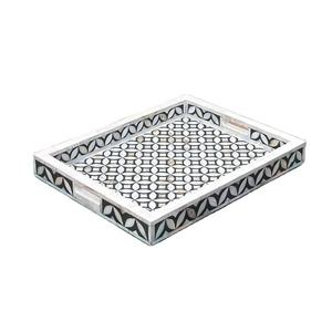 Bandeja de incrustaciones de madera maciza y hueso para el hogar, hotel y restaurante, bandeja clásica de MDF con acabado de producto de supermercado para bodas - Product Image 4