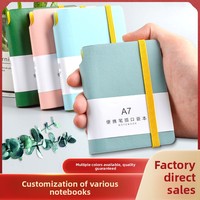 En stock A6 Carnet de notes en cuir Mini et pratique pour transporter un bloc-notes étudiant simple et élégant pour les notes de réunion
