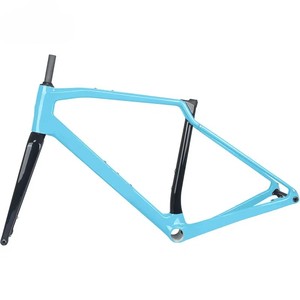 Cadre de vélo de course en fibre de carbone <span class=keywords><strong>700C</strong></span> pour Gravel et Cyclocross, avec freins à disque Flat Mount, Boîtier de pédalier T47 et Axe traversant 142*12mm - Product Image 2