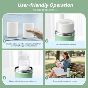 Enfriador Portátil de Leche Materna 360 °   Enfriador de Leche Materna para Viajes al Aire Libre, Enfriamiento Total de 24 Horas, Libre de BPA, Almacenamiento de Alimentos para Exteriores - Product Image 4